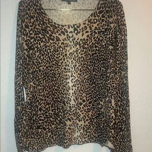 Pierri New York Animal Print Long Sleeve Top
